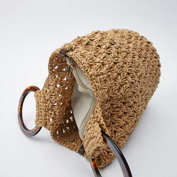 Zara Woven Bag. NWT. - Picture 3 of 8